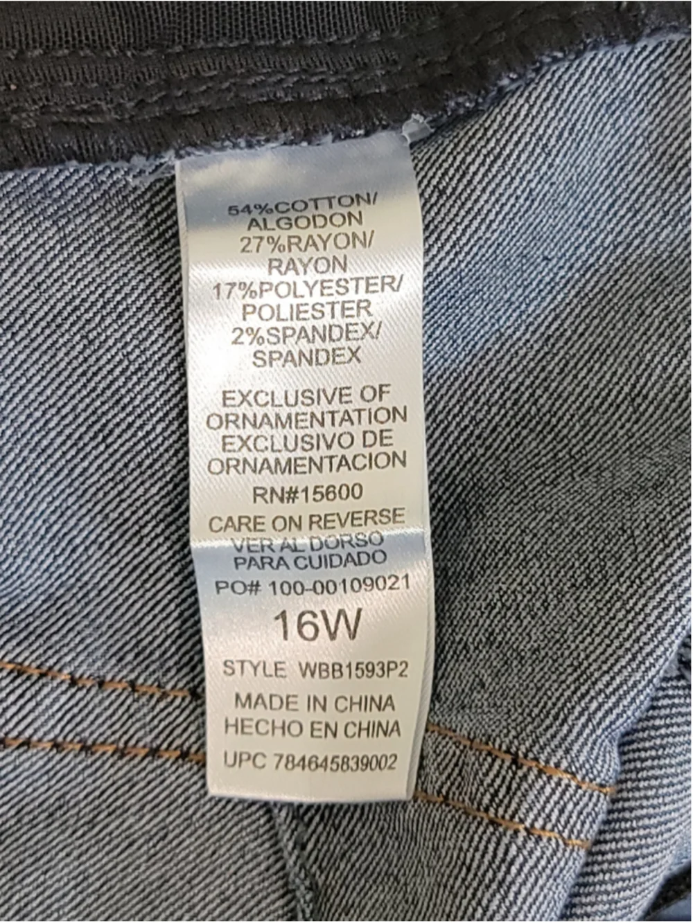 Democracy 16W Skinny Jeans Mid Rise Medium Blue Stretch Sculpting Ab Solution - Picture 10 of 10